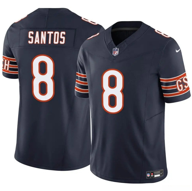 Men's Navy Chicago Bears #8 Cairo Santos 2025 F.U.S.E. Vapor Untouchable Limited Stitched Football Jersey